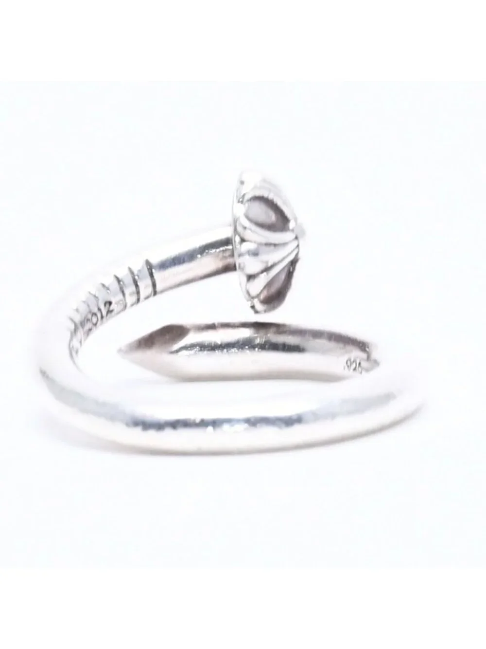 Chrome Hearts Rng Nail Cross Ball Ring 925 Sterling Silver